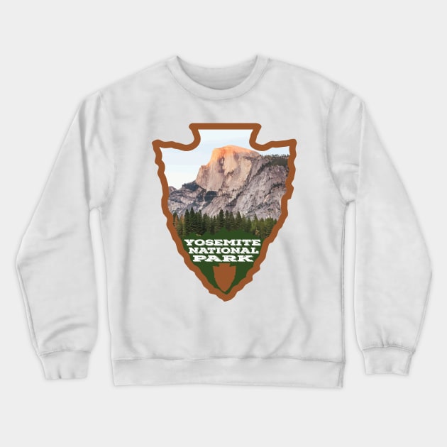 Yosemite National Park arrowhead Crewneck Sweatshirt by nylebuss